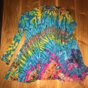 Vibrant tie dye cardigan